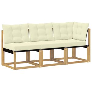 vidaXL Modułowa sofa na zewnątrz z poduszką 3 Sztuka Biały