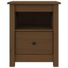 vidaXL Szafka nocna, miodowy brąz, 40x35x49 cm, lite drewno sosnowe
