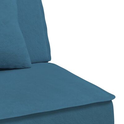 vidaXL Sofa rozkładana w kształcie L, niebieska, 255x140x70 , aksamit