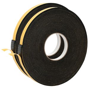 vidaXL Taśma samoprzylepna z pianki 2 szt. Czarny 20mm x 10m Pianka CR