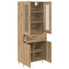 vidaXL Highboard 2 pcs Dąb rzemieślniczy Materiał drewnopochodny