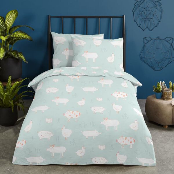 Good Morning Pościel dziecięca PETTING Z, 140x200/220 cm, miętowa