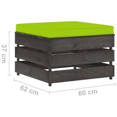 vidaXL 3-cz. zestaw wypoczynkowy do ogrodu, z poduszkami, drewniany