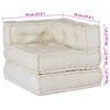 vidaXL Modułowa sofa 2 pcs Kremowy 140 x 70 x 56 cm tkanina