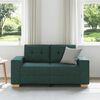 vidaXL Sofa dwuosobowa, ciemnozielona, 160x77x82 cm, tkanina