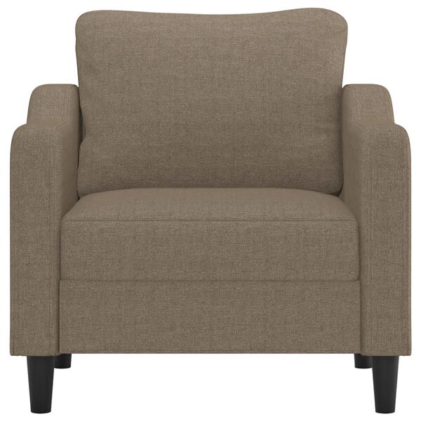 vidaXL Fotel, taupe, 60 cm, obity tkaniną