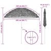 vidaXL Parasolka ogrodowa Naturalny 205 x 205 x 210 cm