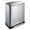 EKO Kosz na śmieci z pedałem E-Cube, 50 L, matowy, srebrny