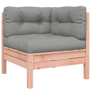 vidaXL Ogrodowa sofa narożna z poduszkami, lite drewno daglezjowe