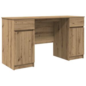 vidaXL Biurko dąb artisan Drewno inżynieryjne 140 x 49 x 76 cm
