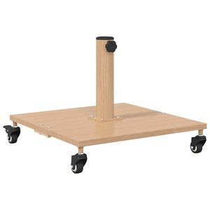 vidaXL Podstawa do parasola 26.75 kg Jasne drewno Kwadrat Regulowany