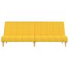 vidaXL 2-osobowa kanapa, ż&oacute;łta, tapicerowana tkaniną
