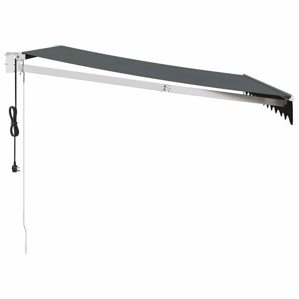 vidaXL Zwijana markiza, automatyczna, antracytowa, 3x2,5 m