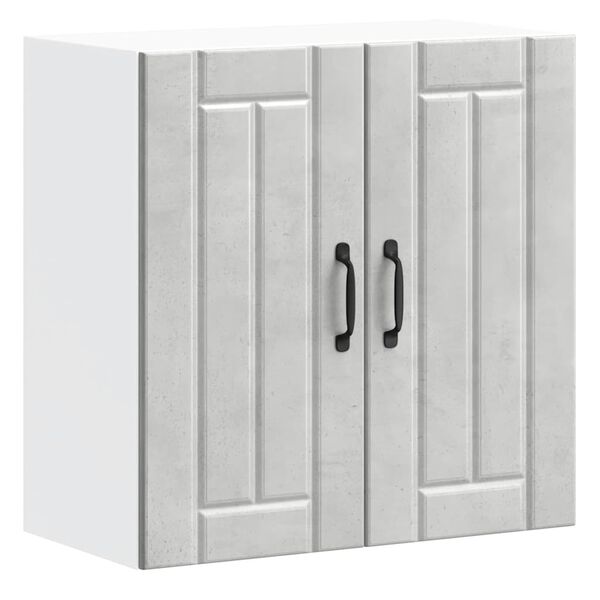 vidaXL Szafka ścienna kuchenna "Lucca" Betonowa szara Drewno klejone