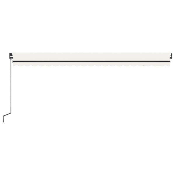 vidaXL Ręcznie zwijana markiza, 500 x 300 cm, kremowa