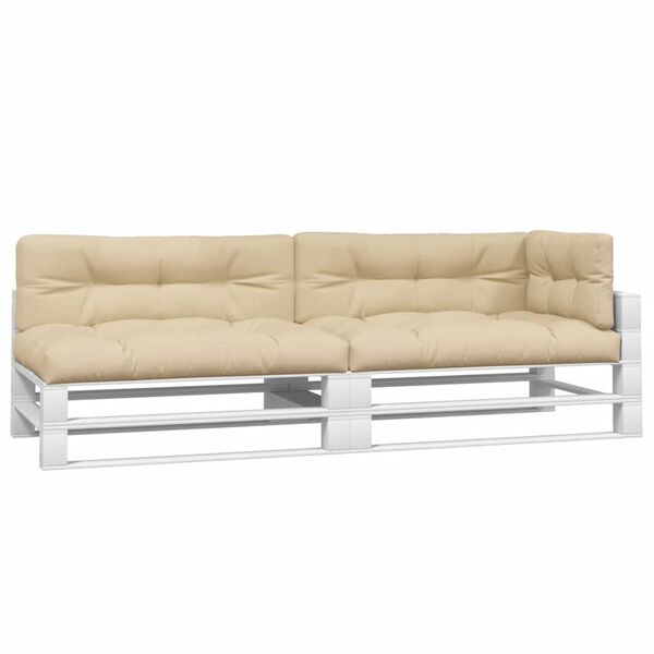 vidaXL Poduszki na palety, 5 szt., beżowe, tkanina