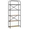 vidaXL P&oacute;łka na książki 5 poziomy 80 x 30 x 183 cm Drewno inżynieryjne
