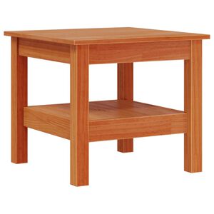 vidaXL Stolik kawowy, woskowy brąz, 45x45x40 cm, lite drewno sosnowe