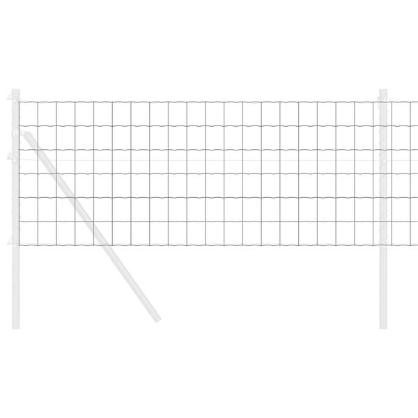 vidaXL Ogrodzenie Euro Szary 0.4 x 10 m Żelazo pokryte PVC