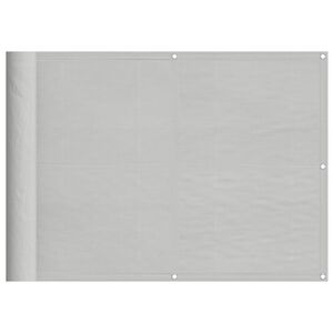 vidaXL Parawan balkonowy, jasnoszary, 75x300 cm, 100% poliester Oxford