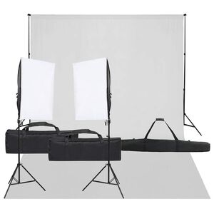 vidaXL Fotograficzny zestaw studyjny z lampami i tłem&ndash;