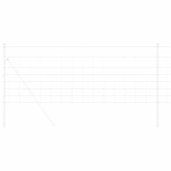 vidaXL Ogrodzenie pastwiskowe Srebrny 25 x 0,8 m Stal galwanizowana