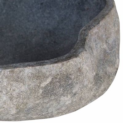 vidaXL Owalna umywalka z kamienia rzecznego, 46-52 cm