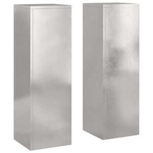 vidaXL Stojak na rośliny 2 pcs Srebrny 24 x 24 x 75 cm stal nierdzewna