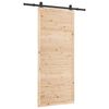 vidaXL Drzwi przesuwne naturalny 80 x 208 cm Lite drewno sosnowe
