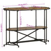 vidaXL Stolik konsolowy, 110x42x76 cm, lite drewno z odzysku