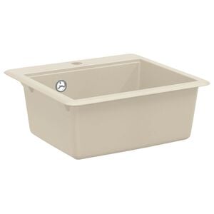 vidaXL Zlew 80% Kwarc i 20% Żywica 470 x 440 mm Beżowy