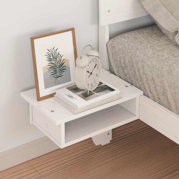 vidaXL Ramka ł&oacute;żka Z zagł&oacute;wkiem Biały 90 x 200 cm Lite drewno sosnowe