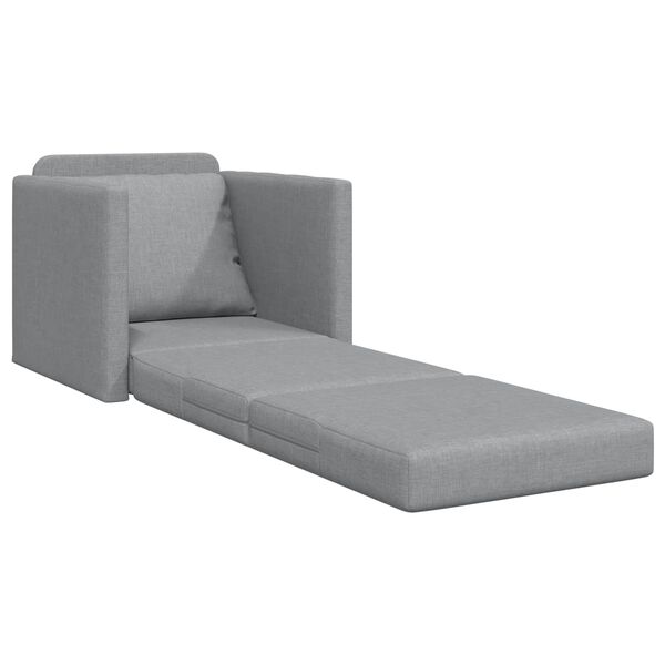 vidaXL Sofa Bed 60cm Jasnoszary tkanina