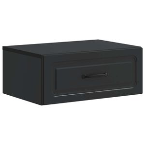 vidaXL Wisząca Szafka Nocna Czarny 49 x 34,5 x 20 cm