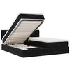 vidaXL Rama ł&oacute;żka otomana z materacami, czarna, 200x200 cm, aksamit