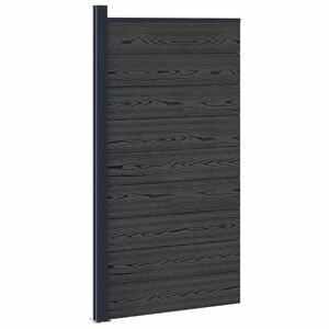 vidaXL Panel ogrodzeniowy 95 x 186 cm WPC i aluminium Czarny