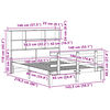 vidaXL Ł&oacute;żko z regałem, bez materaca, 140x190 cm, sosnowe