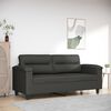 vidaXL Sofa 2-osobowa, ciemnoszary, 140 cm, tapicerowana mikrofibrą