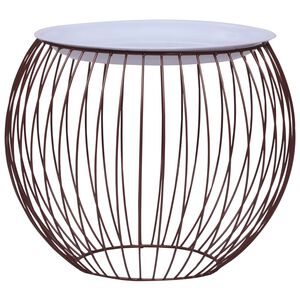 vidaXL Stolik kawowy, złoty, &Oslash; 41 cm