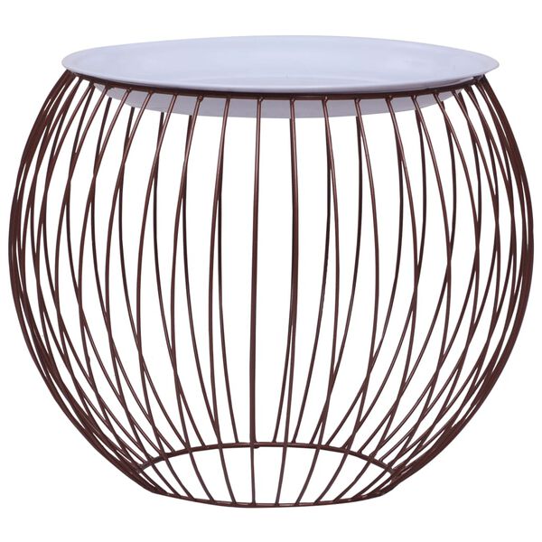 vidaXL Stolik kawowy, złoty, Ø 41 cm