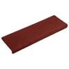 vidaXL Maty na schody samoprzylepne 15 szt. 65x21x4 cm Bordowe, prostokątne, czerwone