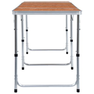 vidaXL Składany stolik turystyczny, aluminiowy, 240x60 cm