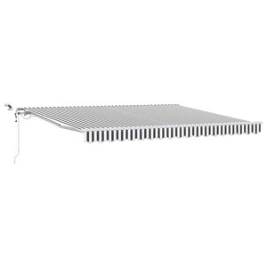 vidaXL Automatyczna markiza z LED, antracytowo-biała, 400x300 cm
