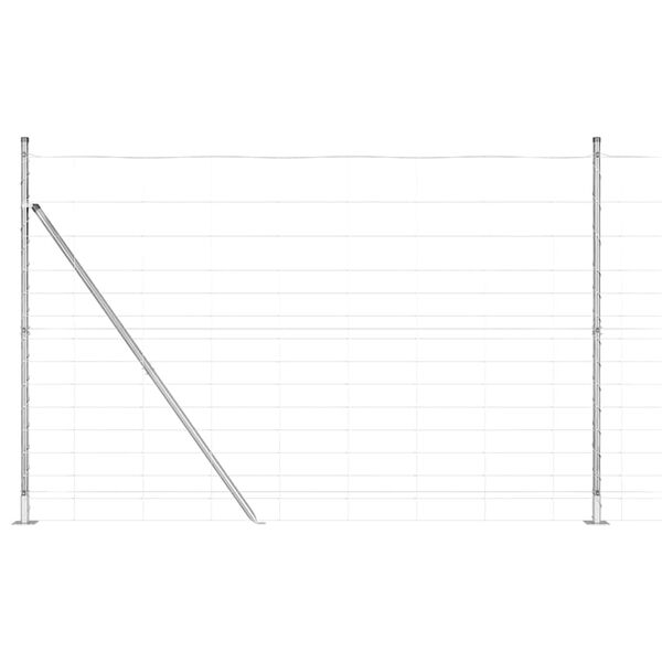 vidaXL Słupek ogrodzeniowy. Galwanizowany 25 x 1,6 m Stal