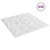 vidaXL Panele ścienne 48 pcs Biały 50 x 50 cm Pianka XPS