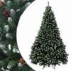 vidaXL Sztuczna choinka z zawiasami 210 cm stal