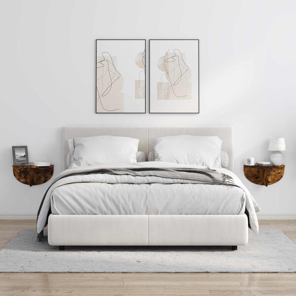 vidaXL P&oacute;łka ścienna Montowane na ścianie Dąb wędzony 38 x 19 x 19 cm