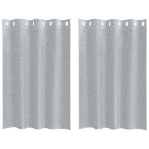 vidaXL Firany Voile 2 szt. Ciemnoszary 140 x 140 cm Poliester