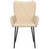 vidaXL Krzesła stołowe, 2 szt., kremowe, obite tkaniną