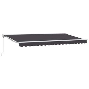 vidaXL Rama markizy antracytowy 350 x 200 cm Poliester z powłoką PU